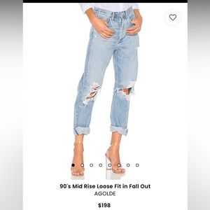 AGOLDE size 28, 90s Mid Rise Jeans!